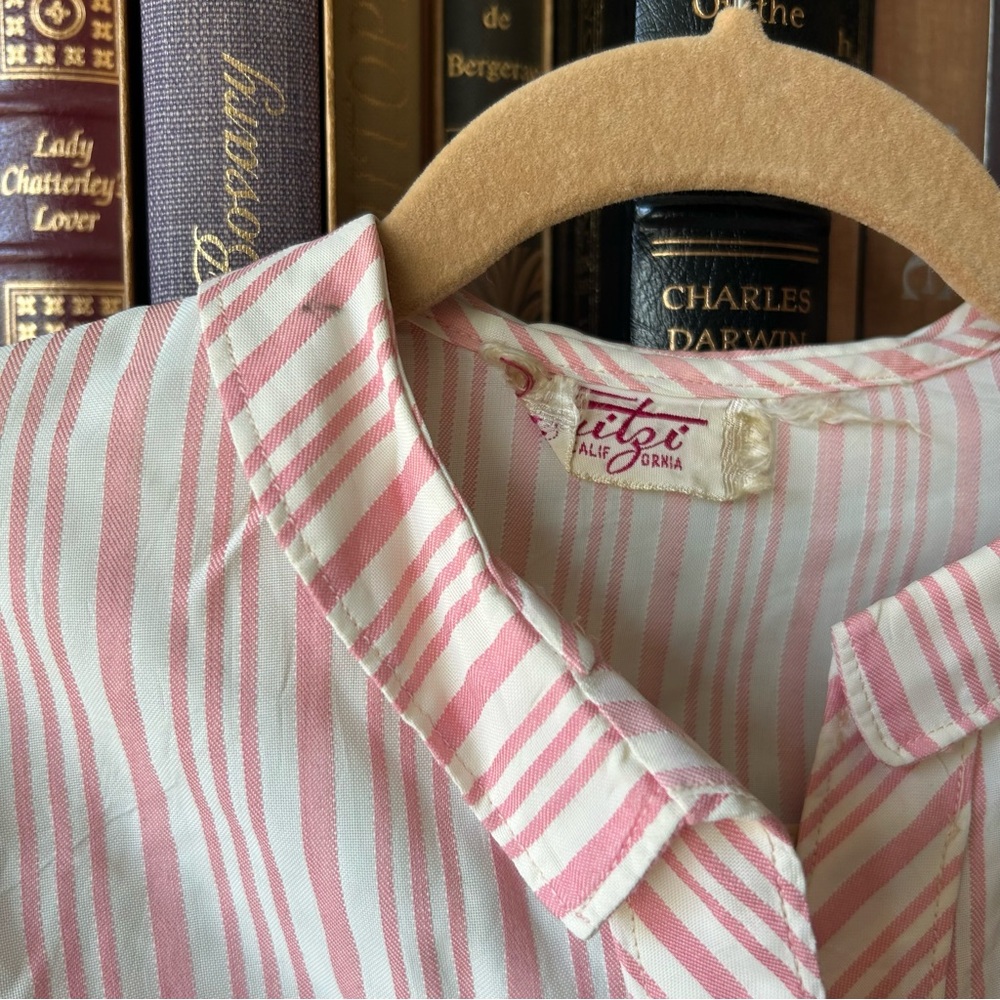 Vintage 50s candy striper skirt set - Picture 8 of 15